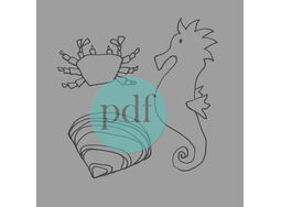 'Crab, Shell & Seahorse' PDF Embroidery Template Now Half Price at £3!