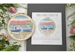 'Moored Boats' Hoop Art Hand Embroidery Kit