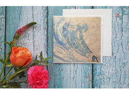 Big Wave Surfer Blank Greeting Card with Free UK Postage