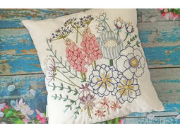 Bouquet Flower Embroidery Pattern For Cushion Cover