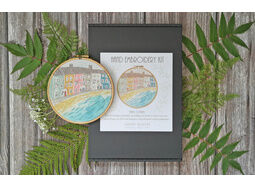 Pastel Cottages Hand Embroidery Kit