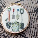 'Garden Tools' Embroidery Hoop Art additional 1