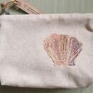 Embroidered Tiger Scallop Shell Make Up Bag additional 1