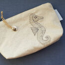 Embroidered Seahorse Make Up Bag additional 3