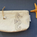 Embroidered Seahorse Make Up Bag additional 4