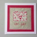 'Love Letter' Handmade Embroidery Greetings Card additional 2