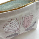 Embroidered Botanical Cosmetic Purse additional 1