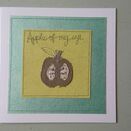 'Apple Of My Eye' Handmade Embroidery Greetings Card additional 2