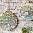 "Kingswear Devon" Linen Panel Embroidery Pattern Design additional 6
