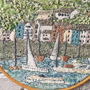 "Kingswear Devon" Linen Panel Embroidery Pattern Design additional 3