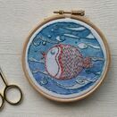 Mini Hoop Art Hand Embroidery Kit - Puffa fish additional 5