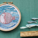 Mini Hoop Art Hand Embroidery Kit - Puffa fish additional 3