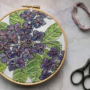 Hydrangea Flowers Hoop Art Hand Embroidery Kit additional 6