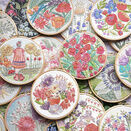 Botanical Linen Embroidery Pattern Offer 3 for £28 - Surprise Designs additional 1