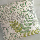Linen Leafy Embroidery Pattern For Cushion Cover additional 2