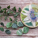 Passionflower Hand Embroidery Pattern Design additional 1