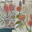 Botanical Bluetit Embroidery Pattern For Cushion Cover additional 2