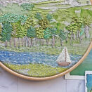 'Sailing along the Estuary' Embroidery Pattern On Linen additional 5