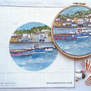 St Ives Coastal Fishing Village Embroidery Pattern Design additional 1