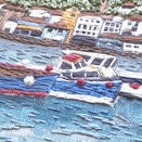 St Ives Coastal Fishing Village Embroidery Pattern Design additional 2