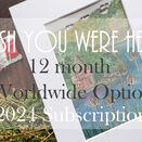 *NEW* 'Wish You Were Here?' Hand Embroidery Subscription, 12 month, Worldwide Option £504.00 (includes postage) additional 1
