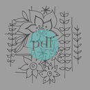 'Stylised Retro Flowers' PDF Embroidery Template additional 1
