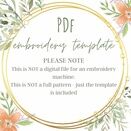 'Stylised Retro Flowers' PDF Embroidery Template additional 2