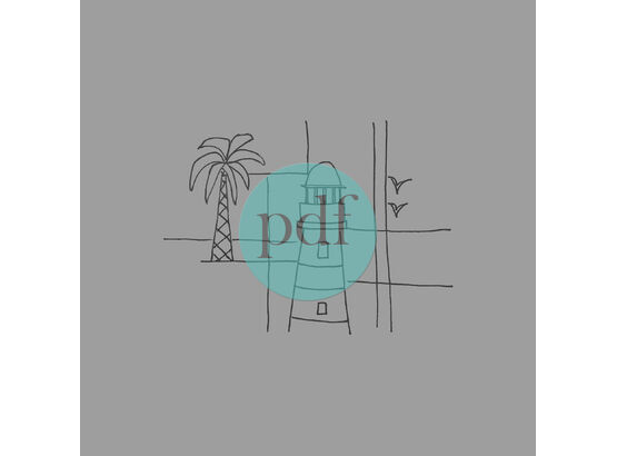 'Lighthouse & Palm Tree' PDF Embroidery Template
