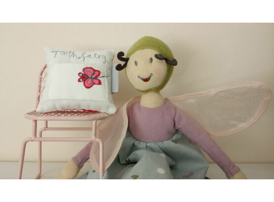 Embroidered 'Butterfly' Toothfairy Pillow