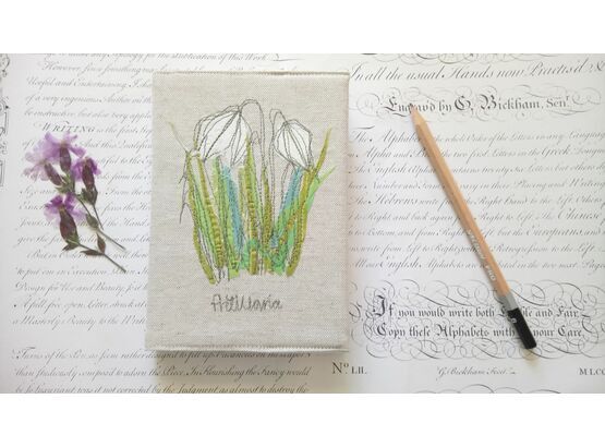 Floral 'Fritillary' Embroidered Sketchbook
