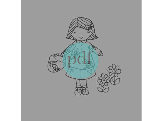 'Nell' Little Girl PDF Embroidery Pattern